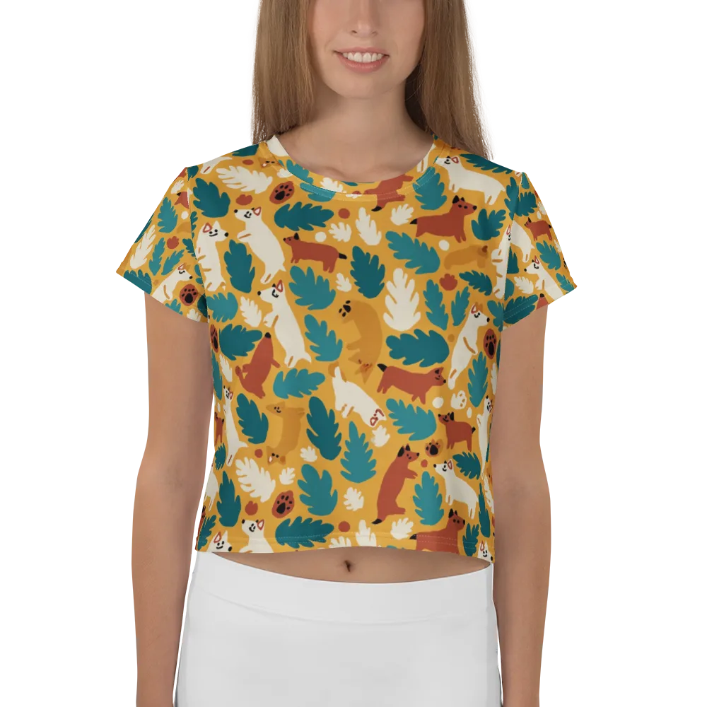 Amberwood Menagerie on Crop Tee — Front