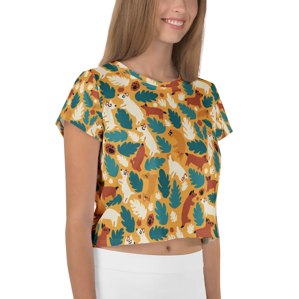 Amberwood Menagerie on Crop Tee — Right