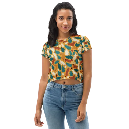 Amberwood Menagerie on a Crop Tee