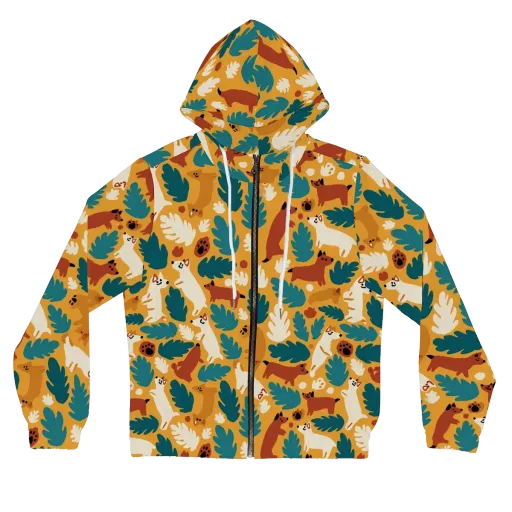 Amberwood Menagerie on a Women's Full-Zip Hoodie