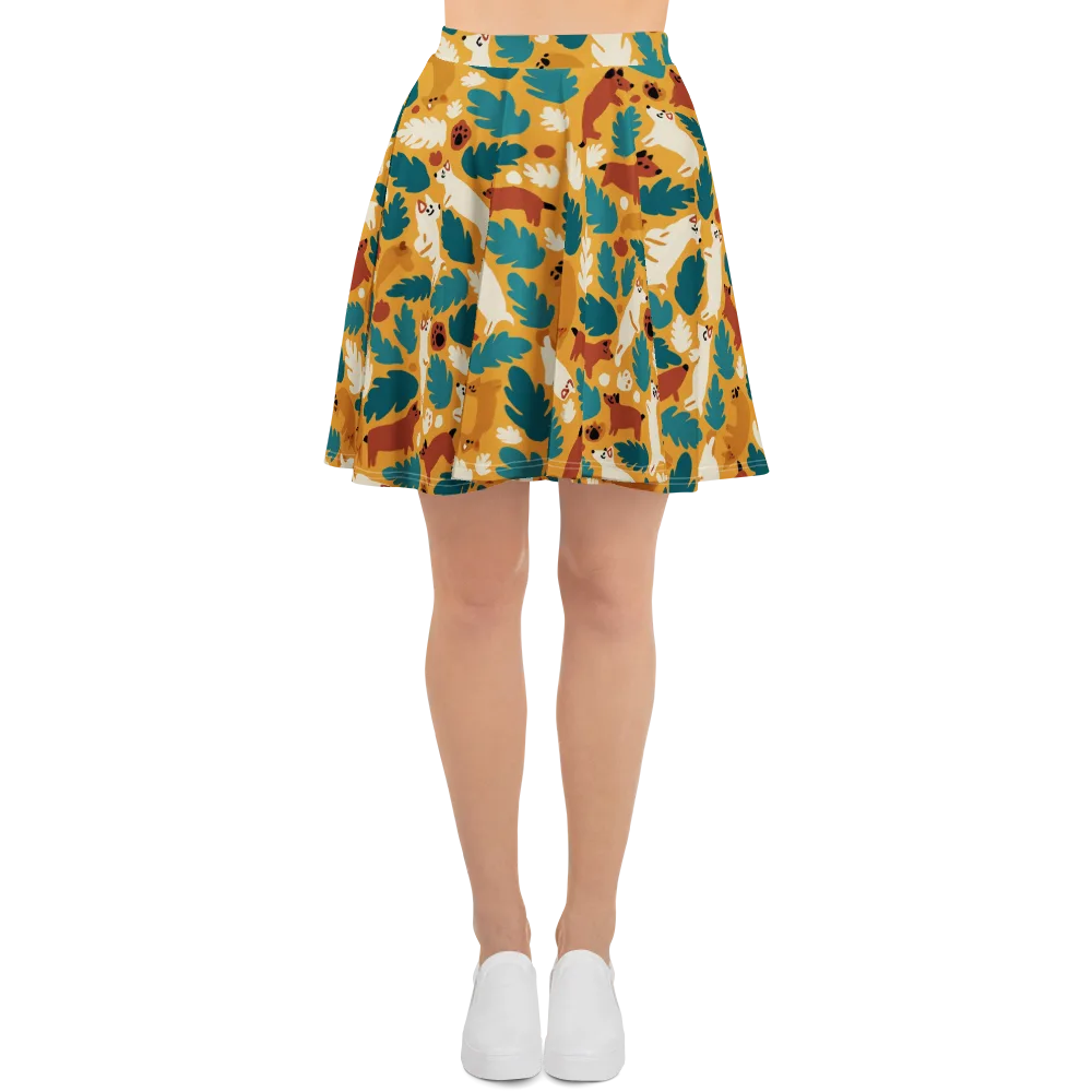 Amberwood Menagerie on Skater Skirt — Front