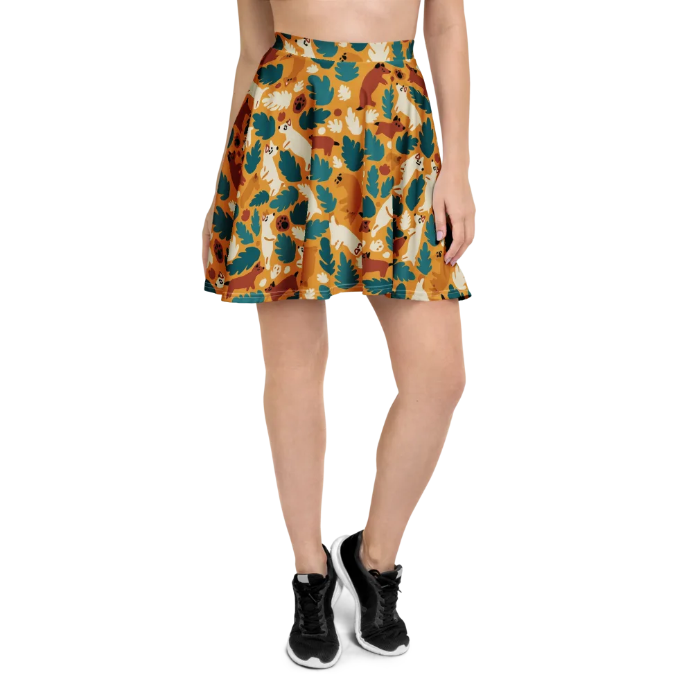 Amberwood Menagerie on Skater Skirt — Front