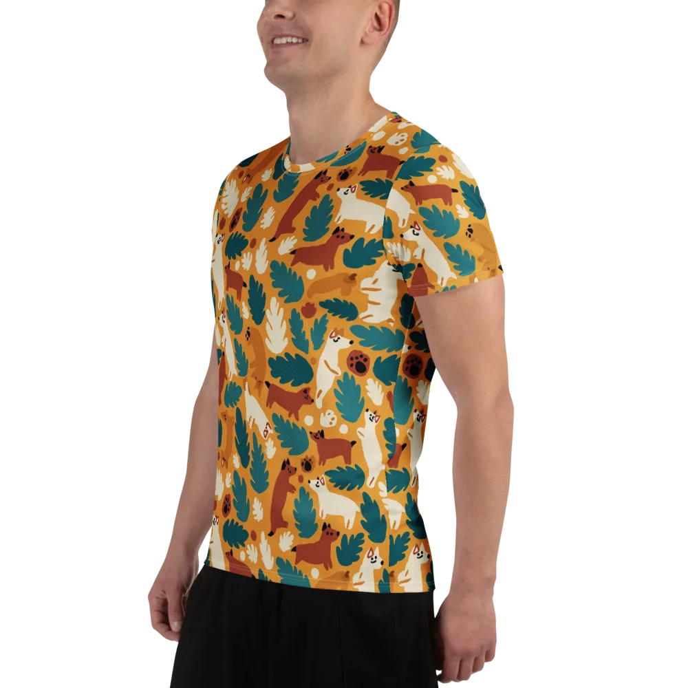 Amberwood Menagerie on Men's Athletic T-Shirt — Left