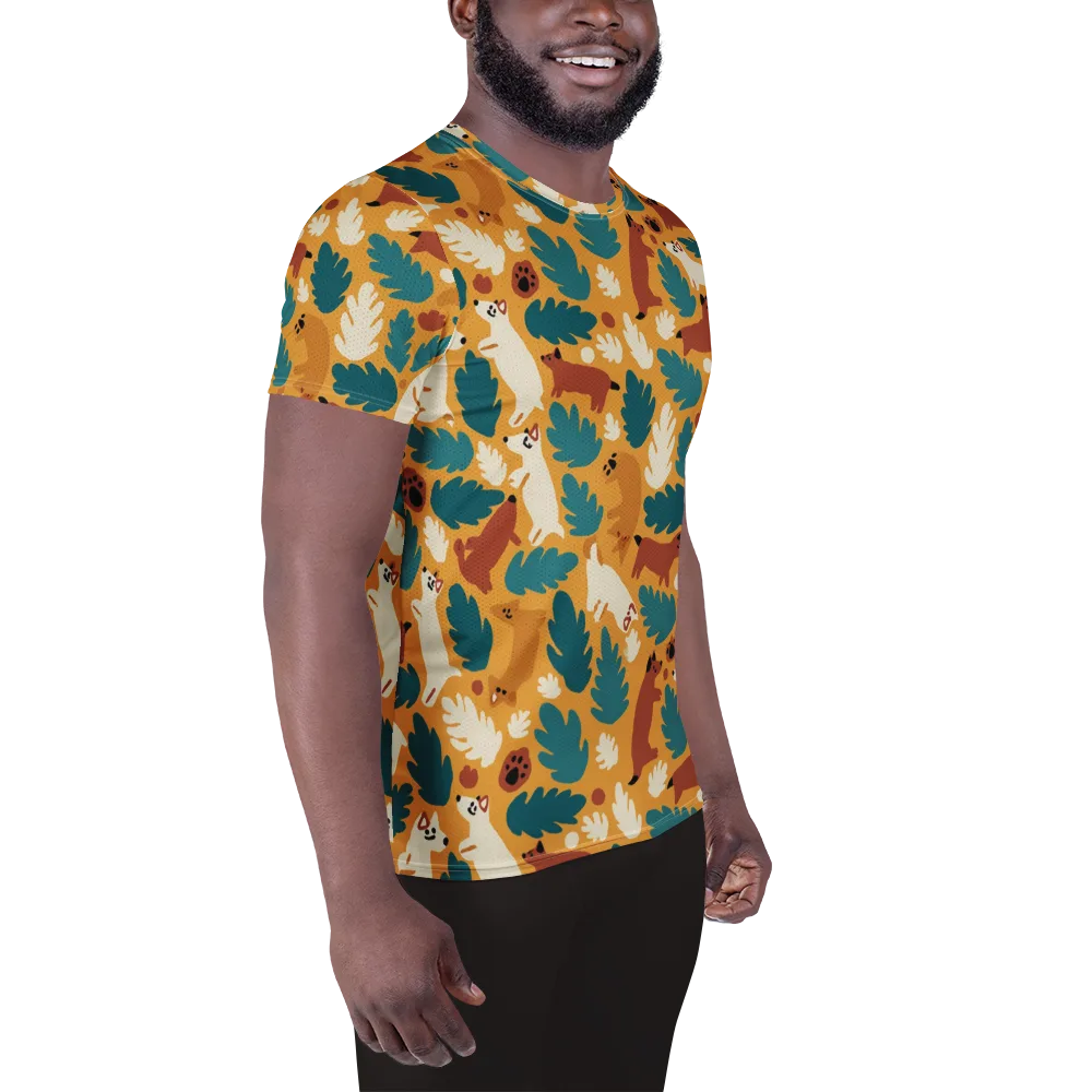 Amberwood Menagerie on Men's Athletic T-Shirt — Right