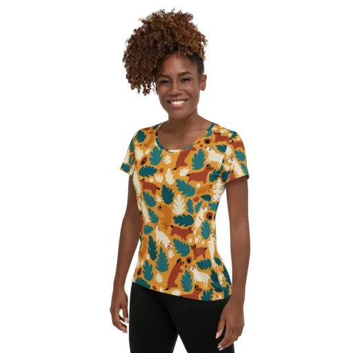 Amberwood Menagerie on a Women's Athletic T-Shirt