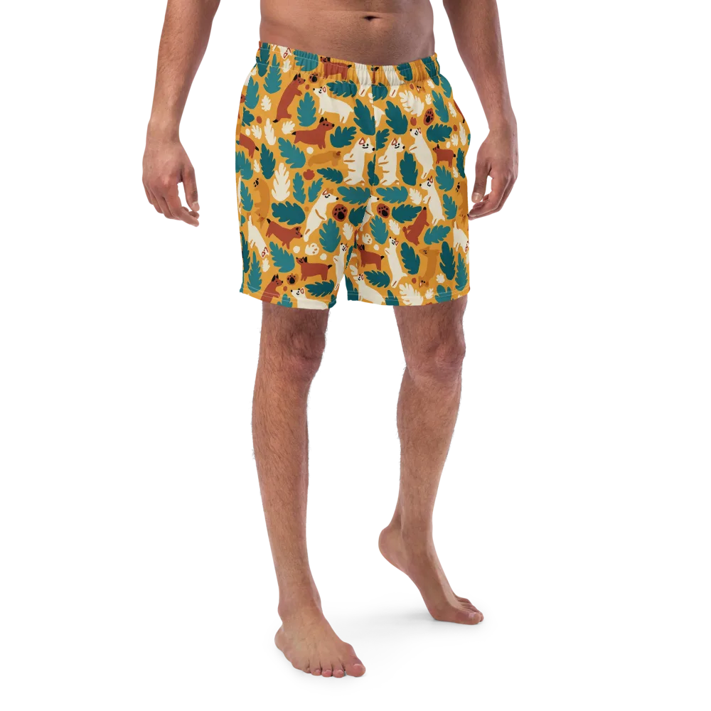 Amberwood Menagerie on Swim Trunks — Front