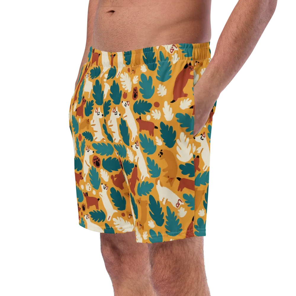 Amberwood Menagerie on Swim Trunks — Left Front