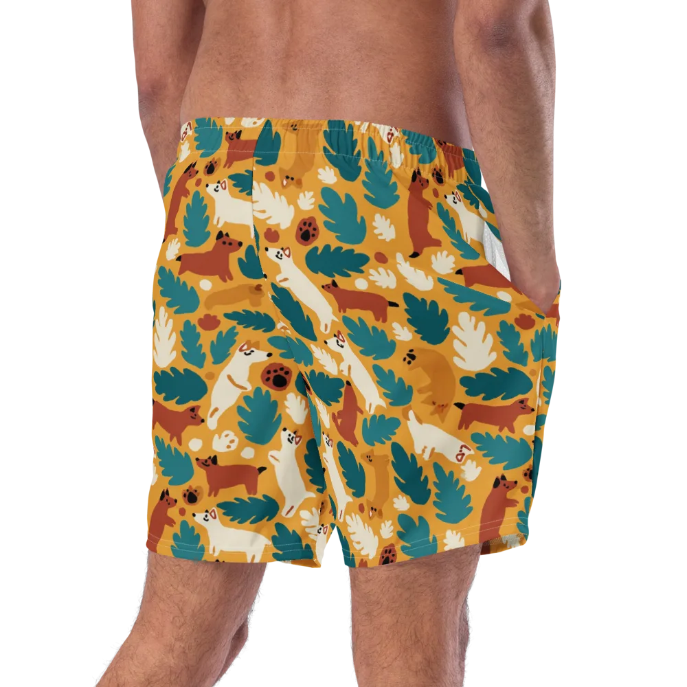 Amberwood Menagerie on Swim Trunks — Right Back