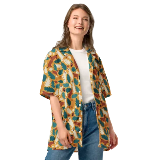 Amberwood Menagerie on a Button Shirt
