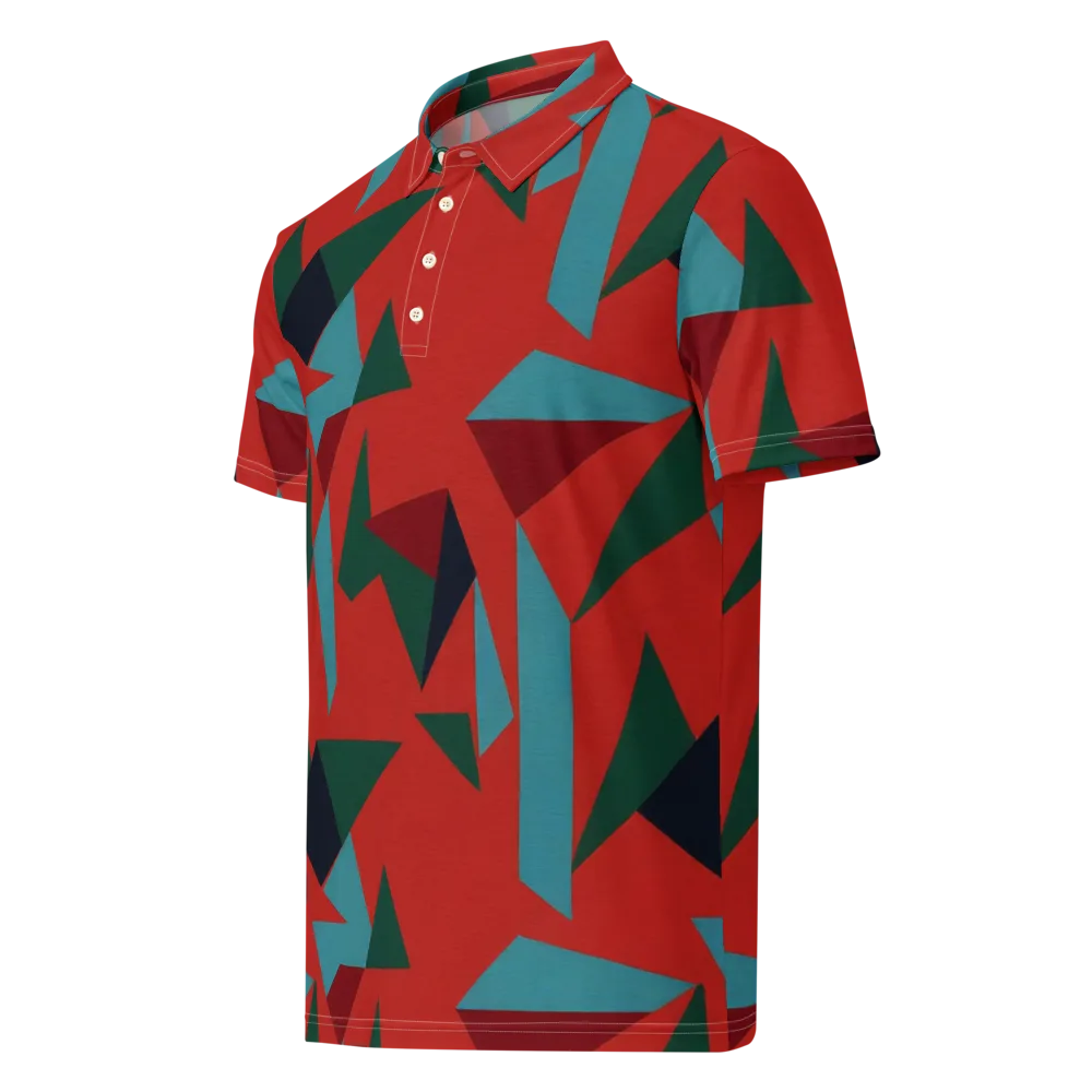 Canyon Prism on Men's Slim Fit Polo Shirt — Left Front