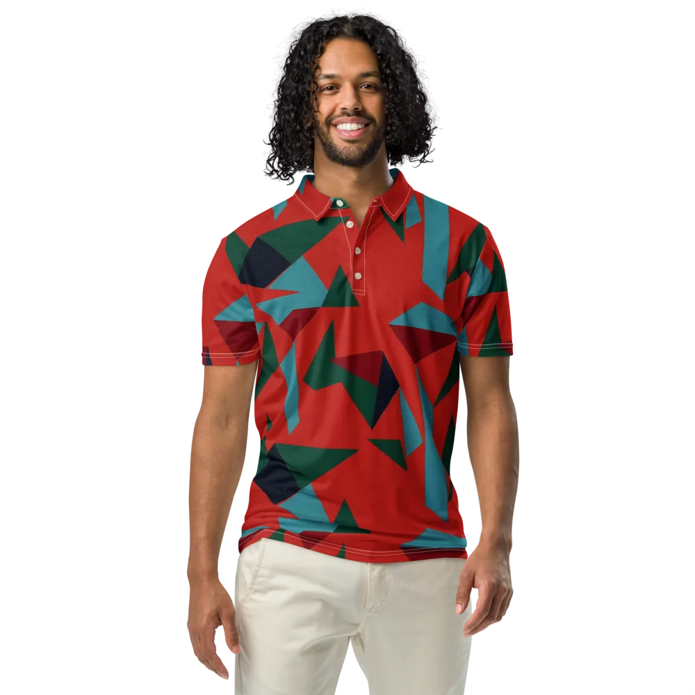 Canyon Prism on Men's Slim Fit Polo Shirt — Front