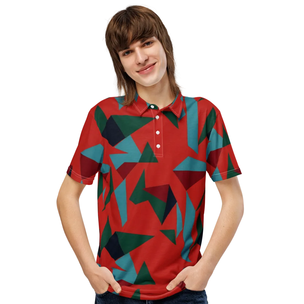 Canyon Prism on Men's Slim Fit Polo Shirt — Front