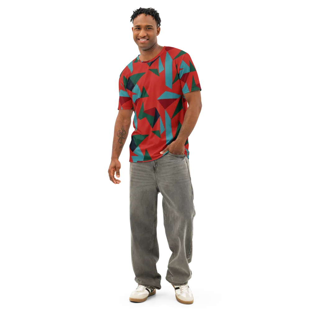 Canyon Prism on Men's Cotton Crew Neck T-Shirt — Front