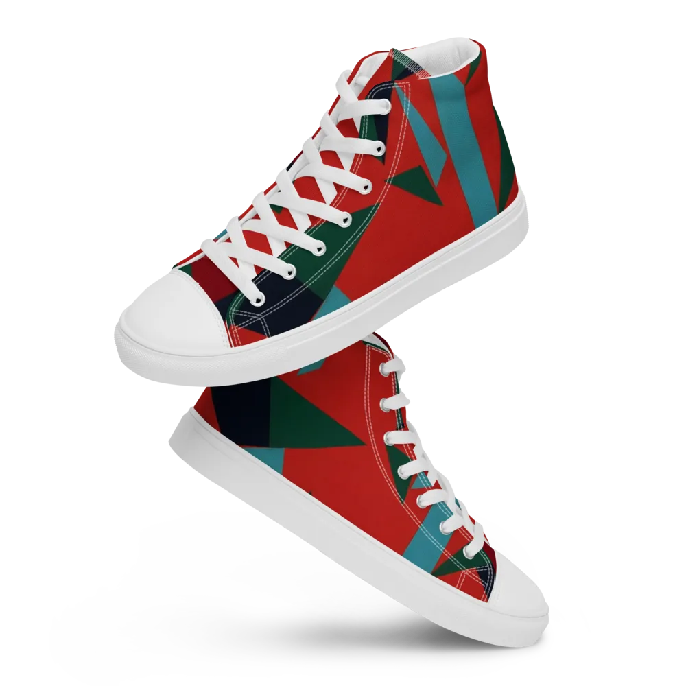 Canyon Prism on Men's High Top Canvas Shoes — Front