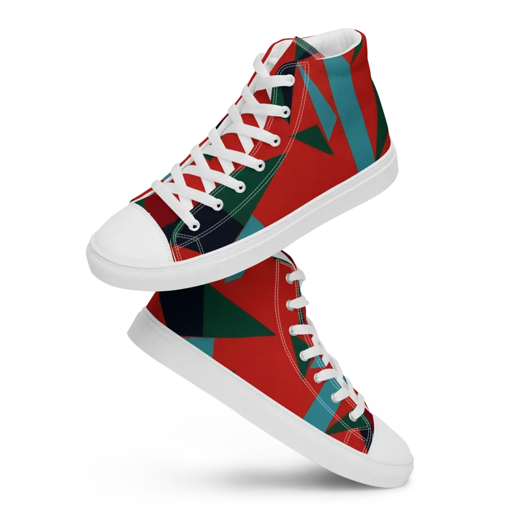 Canyon Prism on Women's High Top Canvas Shoes — Front