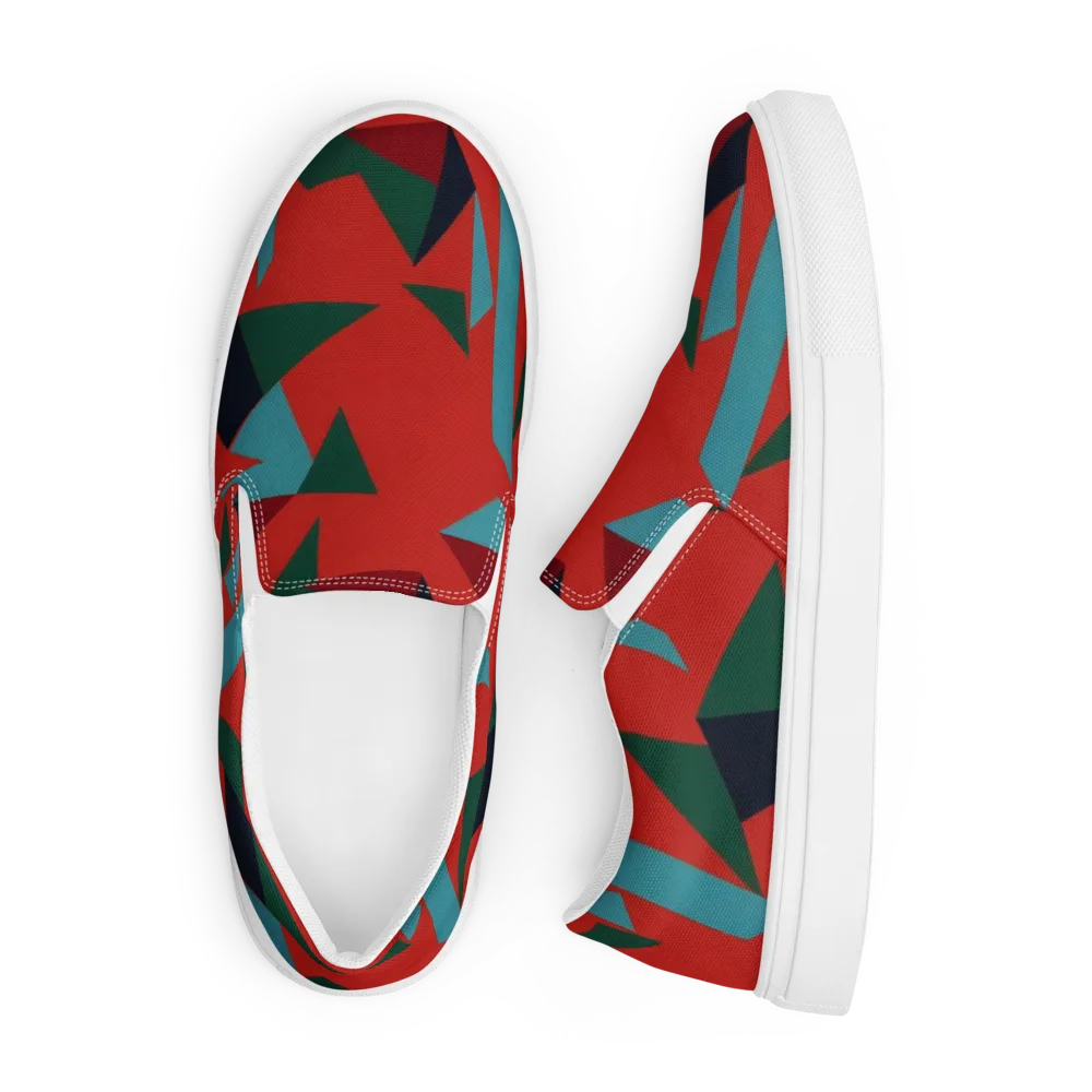 Canyon Prism on Men's Slip-On Canvas Shoes — Front