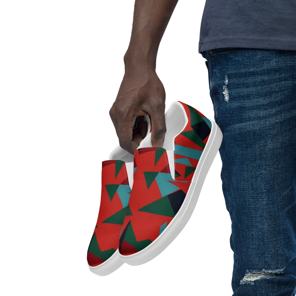 Canyon Prism on Men's Slip-On Canvas Shoes — Left Front