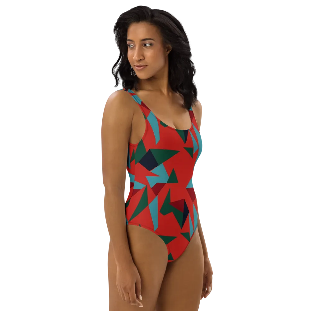 Canyon Prism on One-Piece Swimsuit — Right