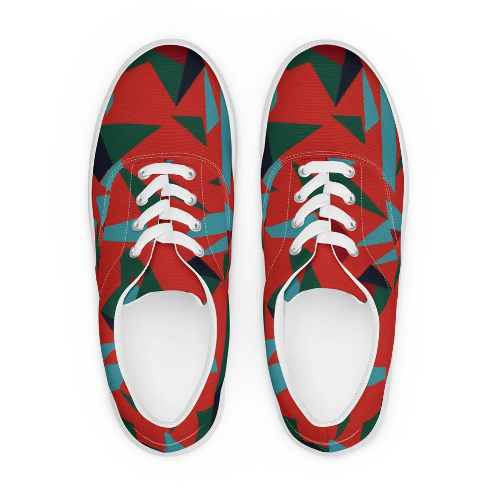 Canyon Prism on Men's Lace-Up Canvas Shoes — Front