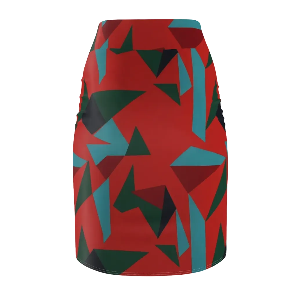 Canyon Prism on Pencil Skirt — Back