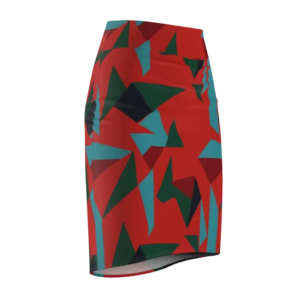 Canyon Prism on Pencil Skirt — Front Side
