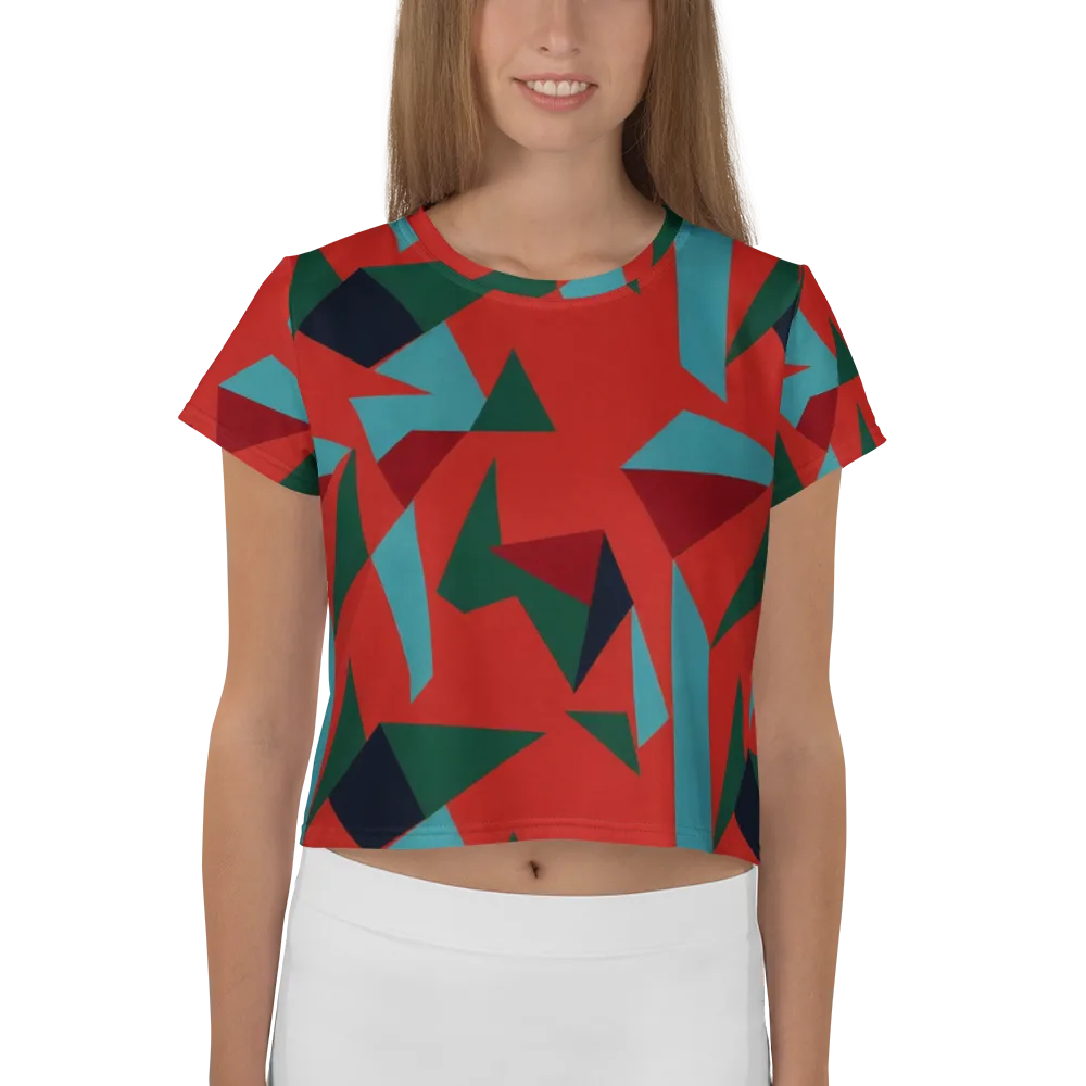 Canyon Prism on Crop Tee — Front