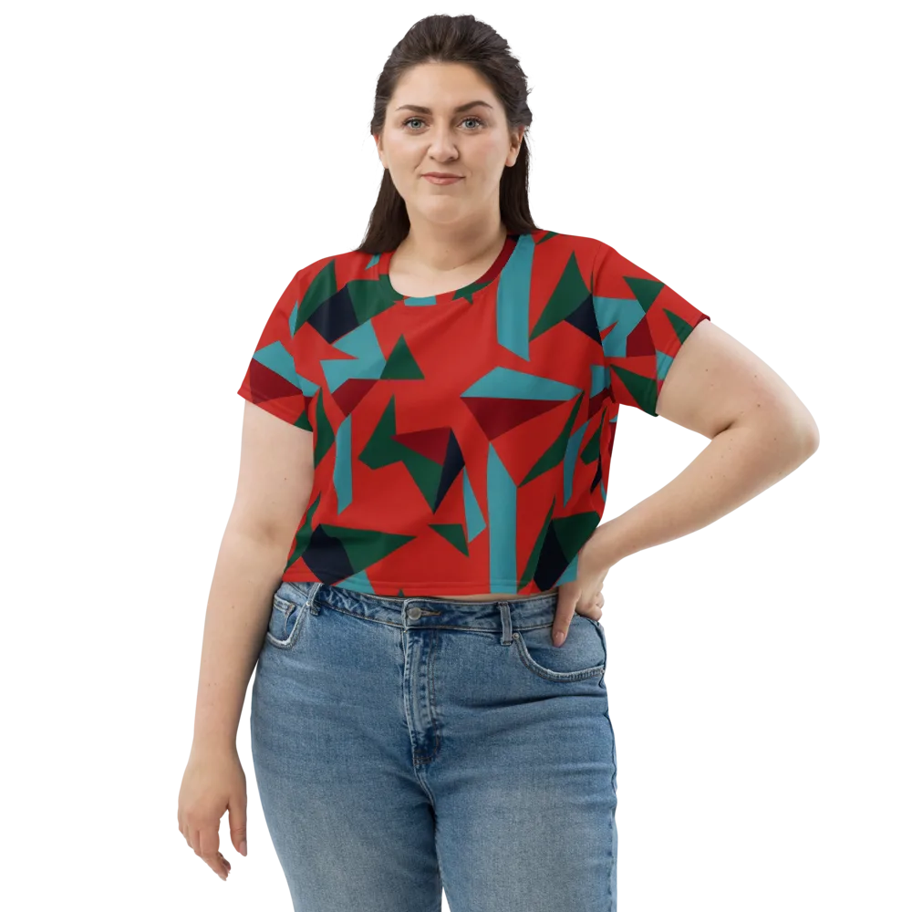 Canyon Prism on Crop Tee — Front