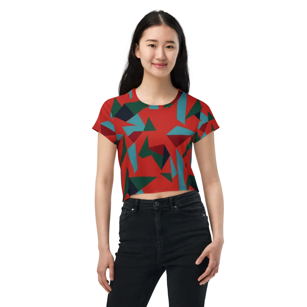 Canyon Prism on Crop Tee — Front
