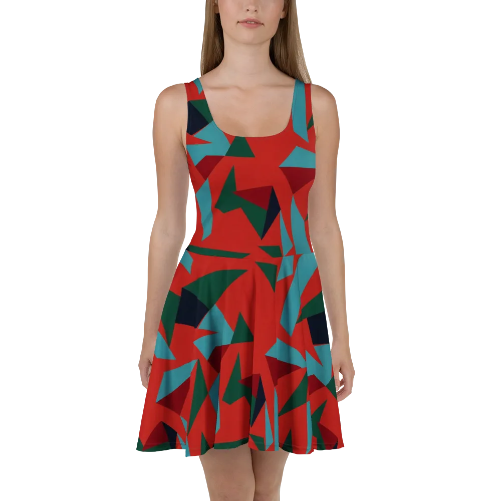 Canyon Prism on Skater Dress — Front