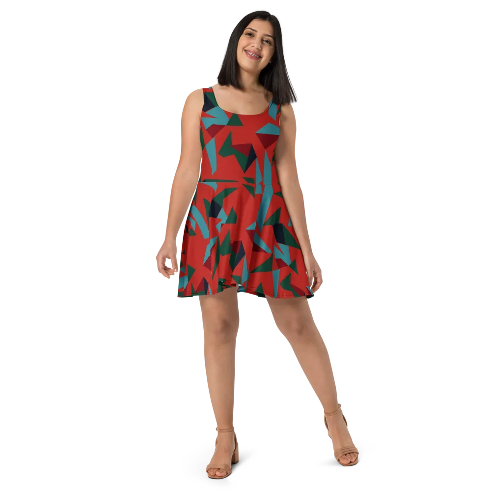 Canyon Prism on Skater Dress — Front