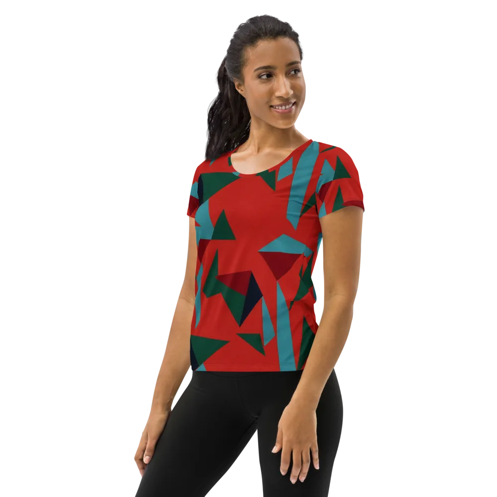 Canyon Prism on Women's Athletic T-Shirt — Left