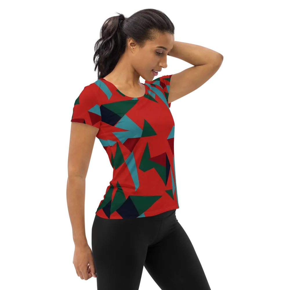 Canyon Prism on Women's Athletic T-Shirt — Right