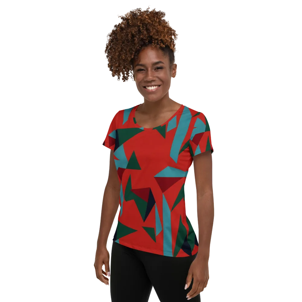 Canyon Prism on Women's Athletic T-Shirt — Left