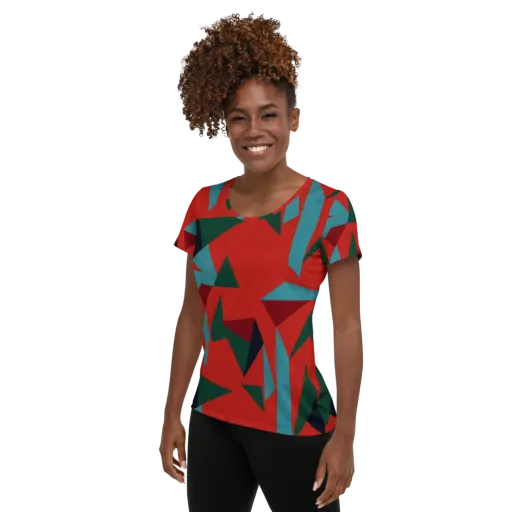 Canyon Prism on a Women's Athletic T-Shirt