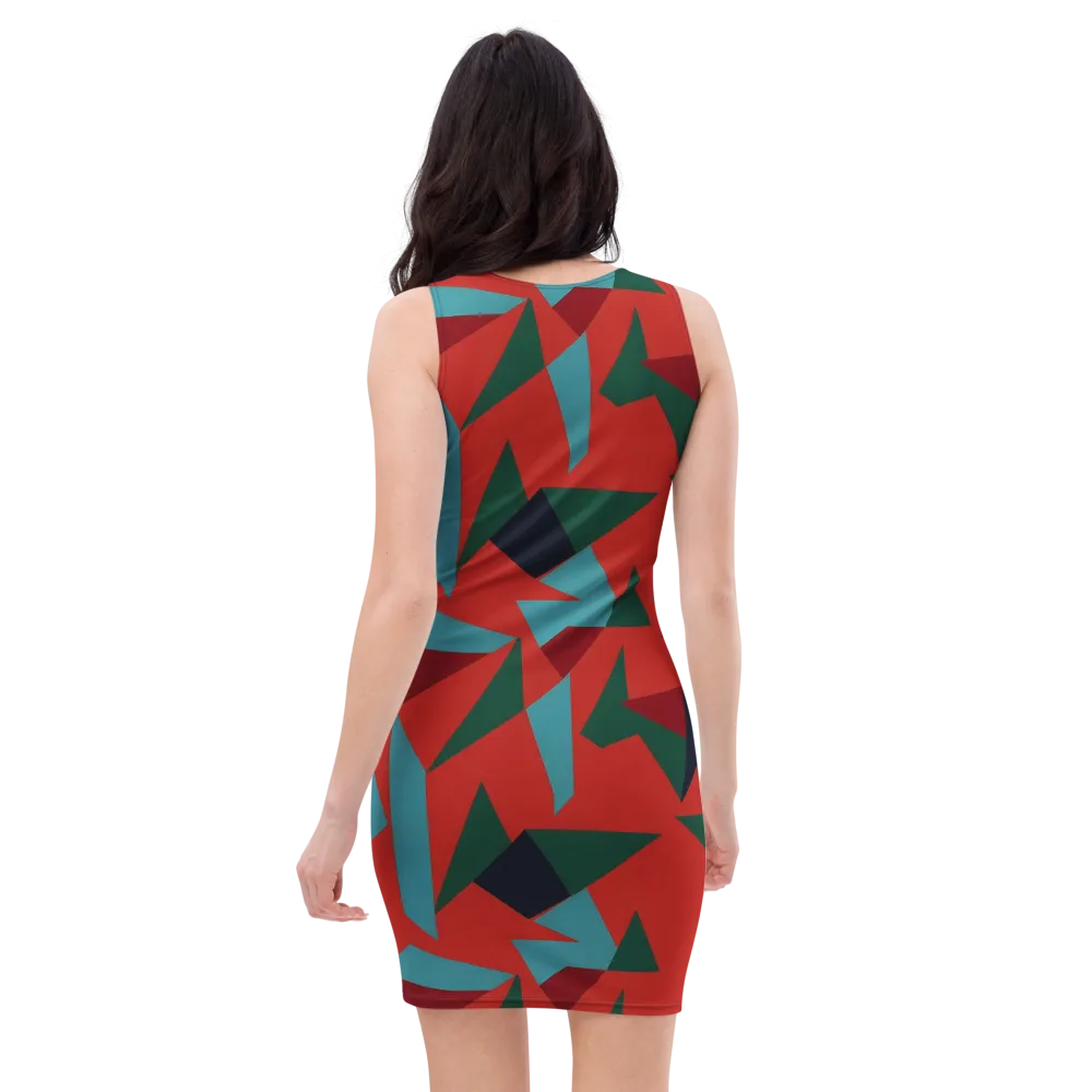 Canyon Prism on Bodycon Dress — Back