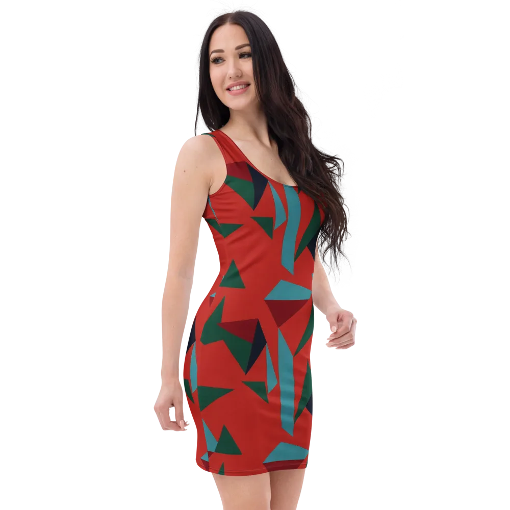 Canyon Prism on Bodycon Dress — Right Front