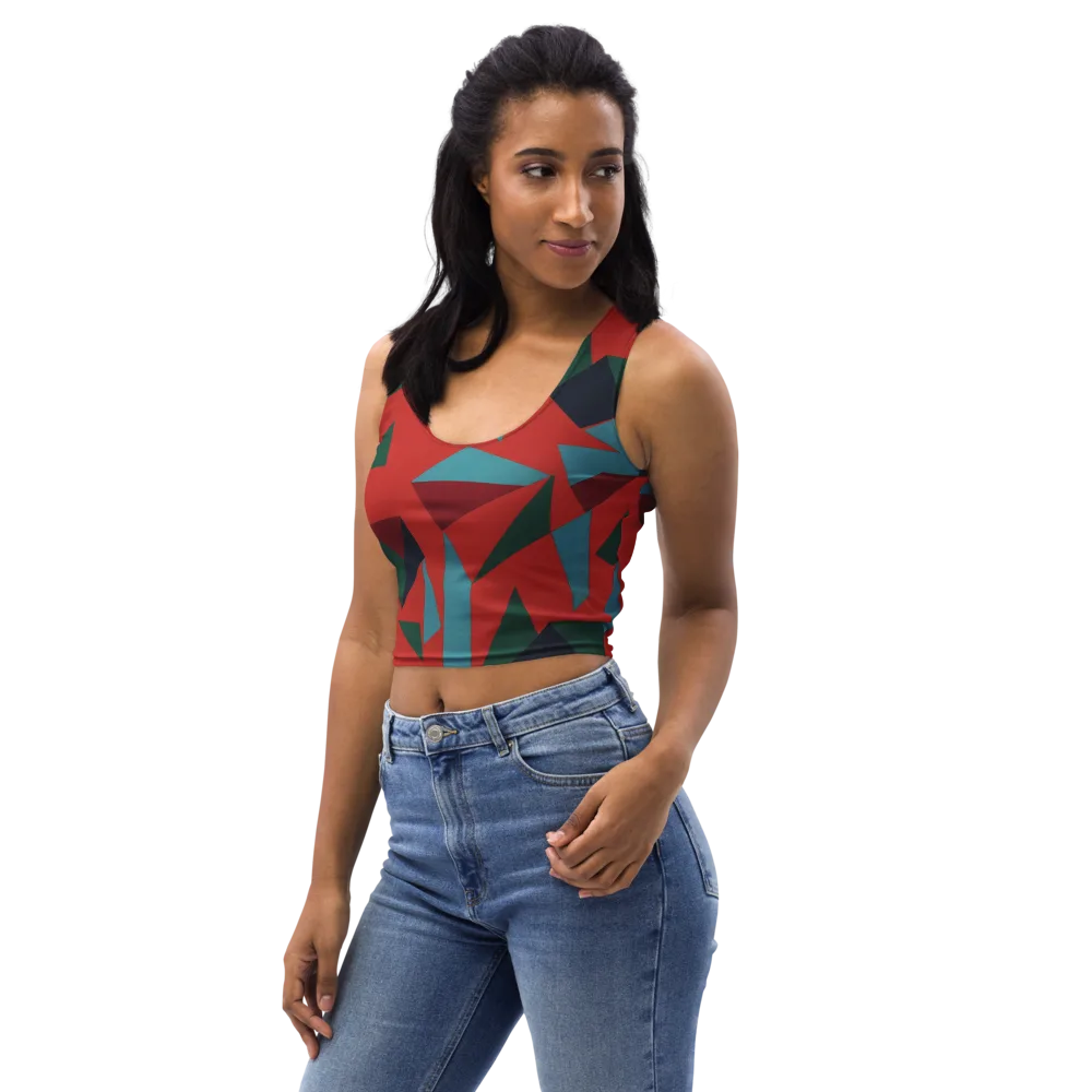 Canyon Prism on Crop Top — Left Front