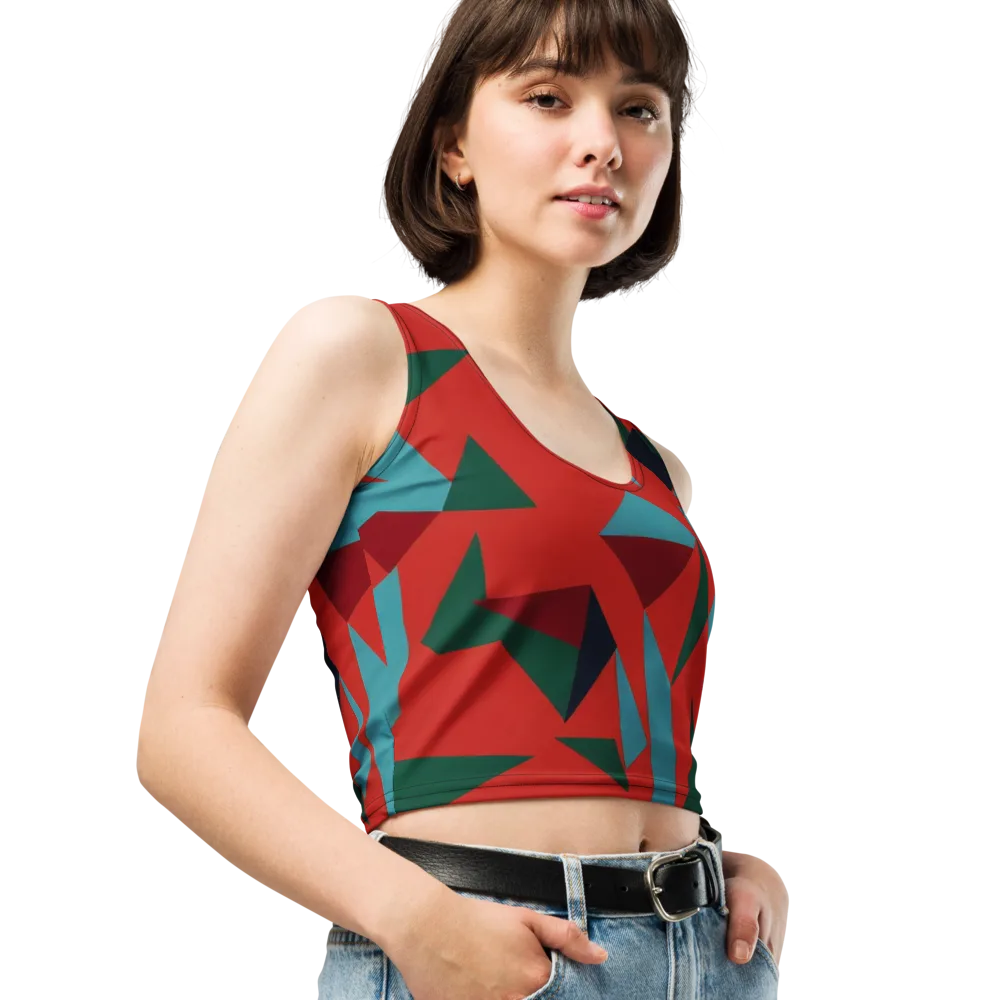 Canyon Prism on Crop Top — Right Front