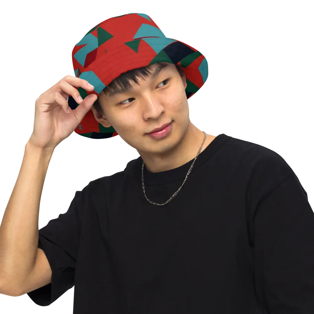 Canyon Prism on Reversible Bucket Hat — Front Inside