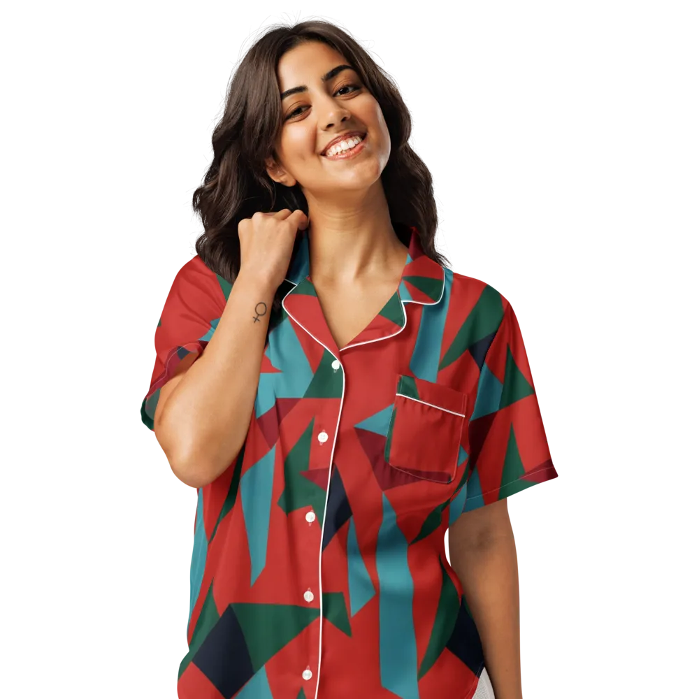 Canyon Prism on Women's Short Sleeve Pajama Top — Front