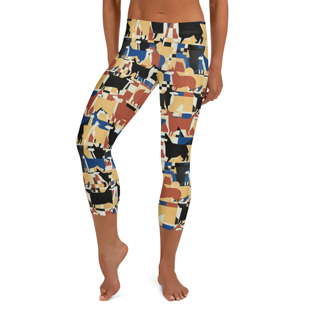 Canine Construct on Capri Leggings — Front