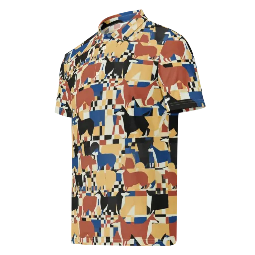 Canine Construct on a Men's Slim Fit Polo Shirt