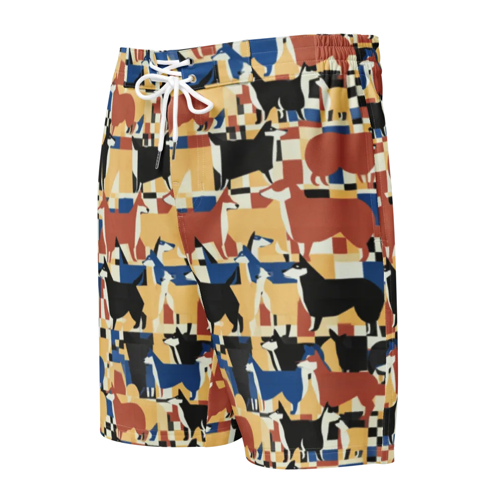 Canine Construct on Men's Board Shorts — Front
