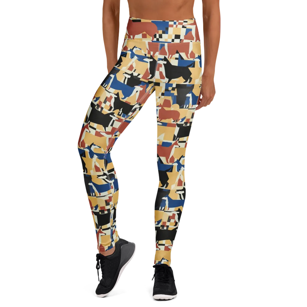 Canine Construct on Yoga Leggings — Front