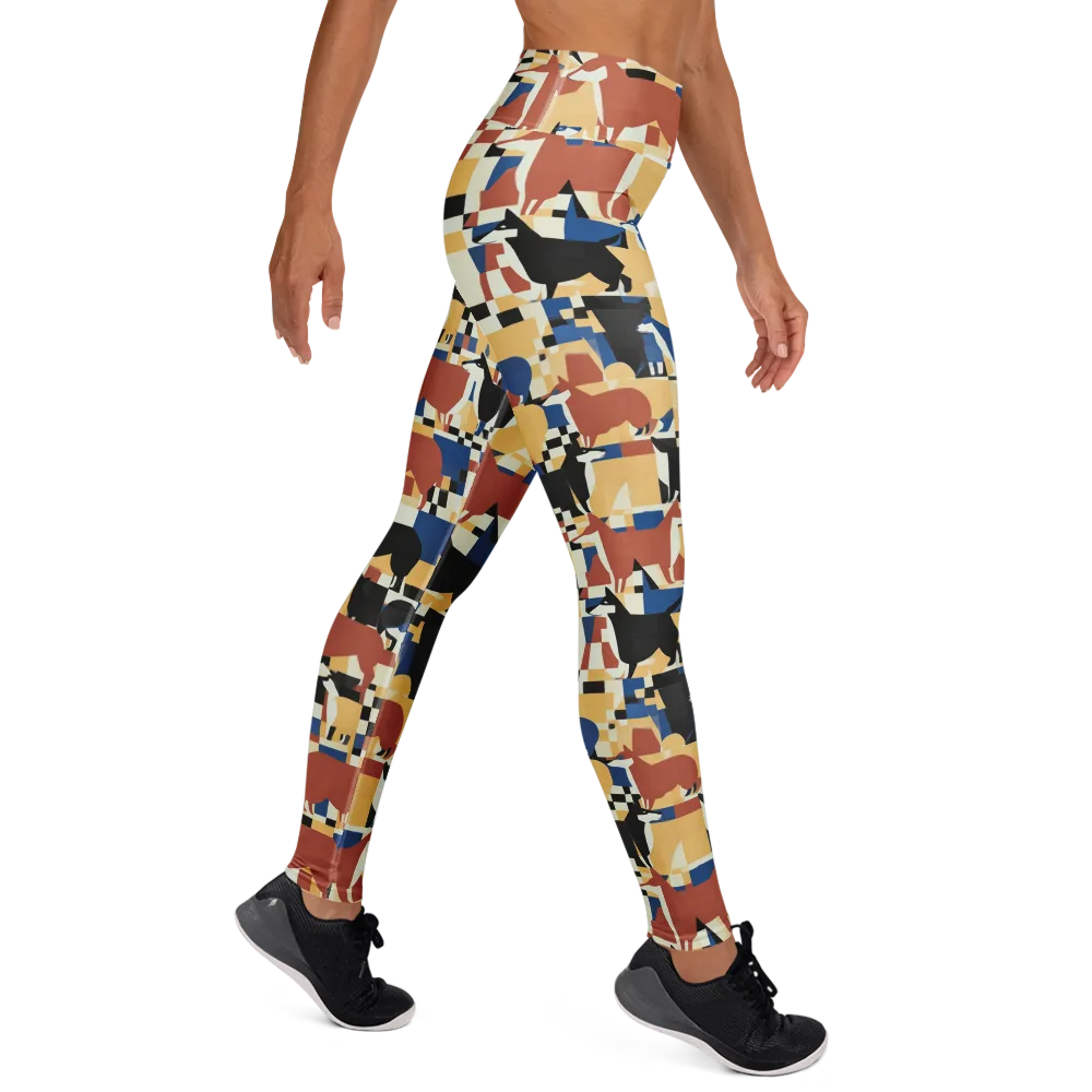 Canine Construct on Yoga Leggings — Right