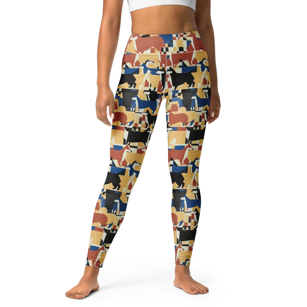 Canine Construct on Yoga Leggings — Front