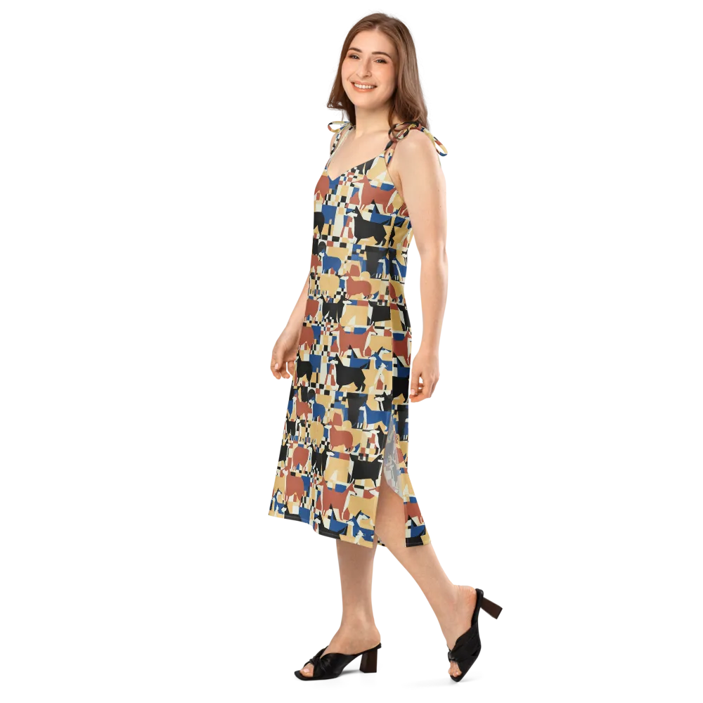 Canine Construct on Slip Dress — Left Front