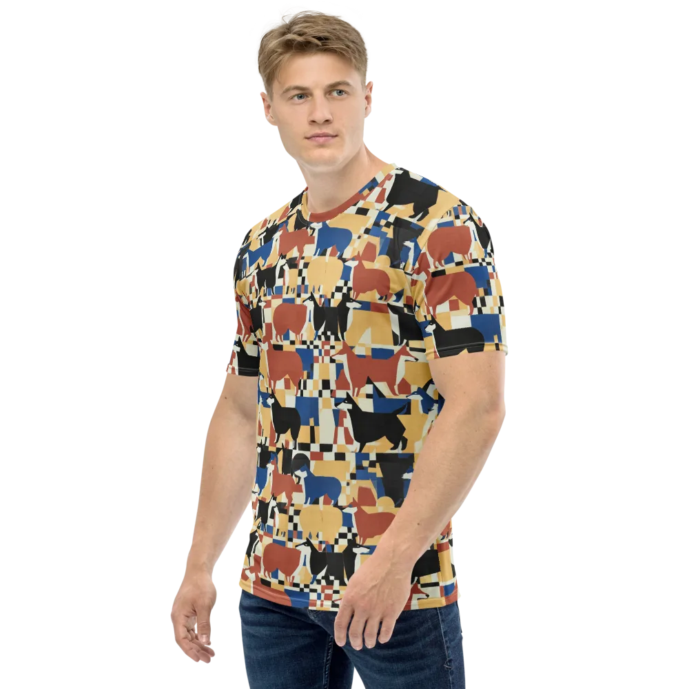 Canine Construct on Men's Crew Neck T-Shirt — Left