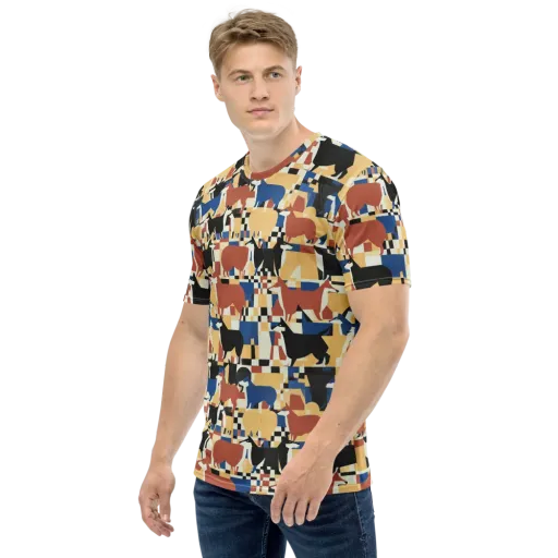 Canine Construct on a Men's Crew Neck T-Shirt