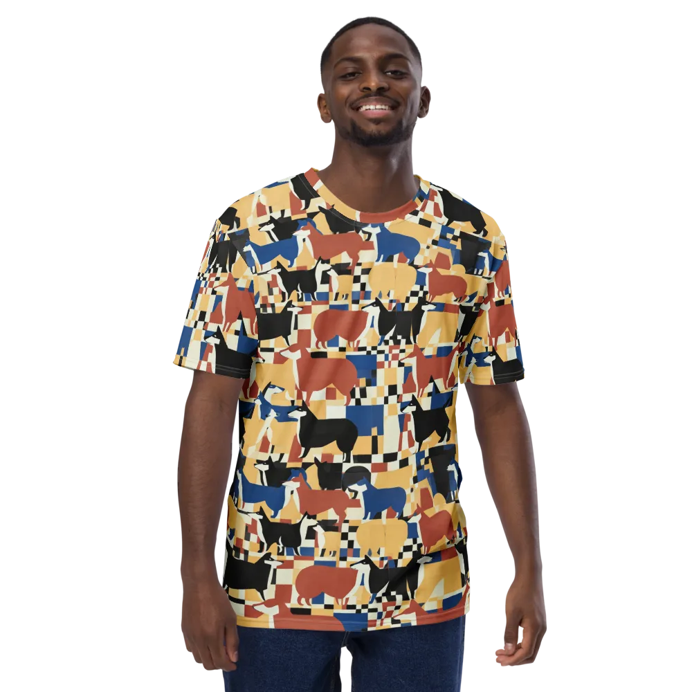 Canine Construct on Men's Crew Neck T-Shirt — Front